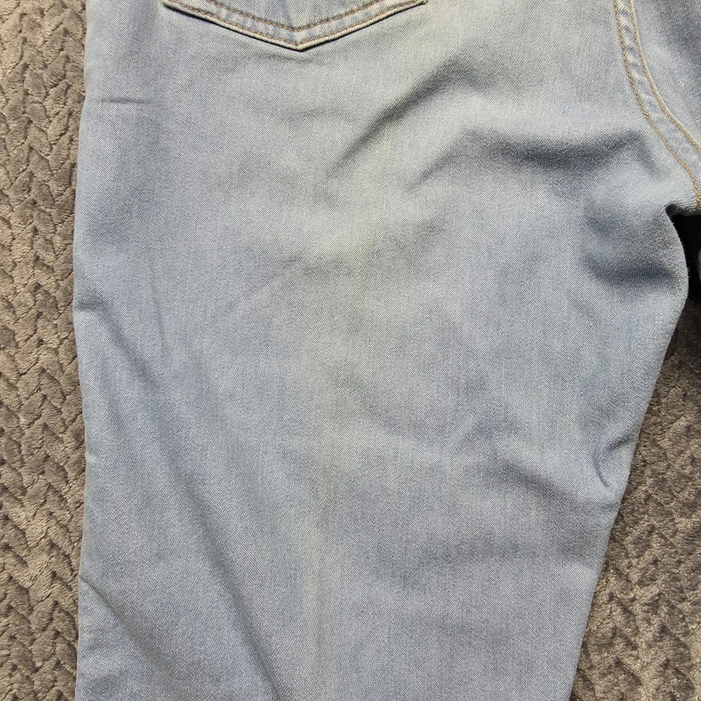 VTG Levis Jeans Mens 38x29 Brown‎ Label Cowboy Light Blue Straight Boot Leg READ